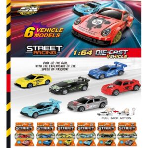 Street Racing 1:64 Die-cast Vehicle Assorted, 1Piece - SK-A1