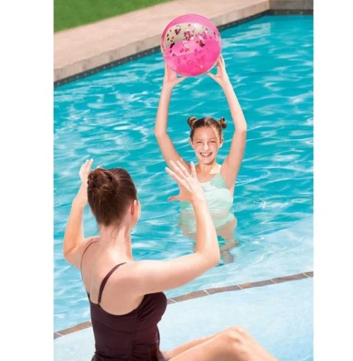 Bestway 41cm Glitter Fusion Beach Ball, Pink - 31050-P - Image 2