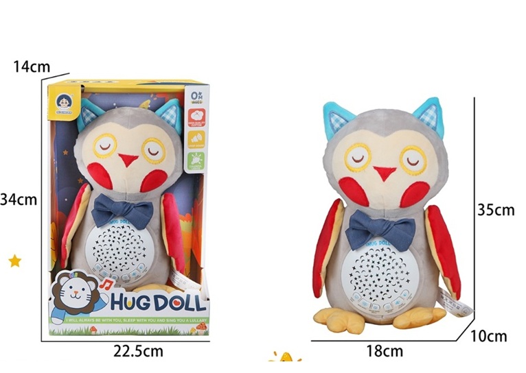 Hug Doll Calming Owl Projector Plush Toy - 988-38