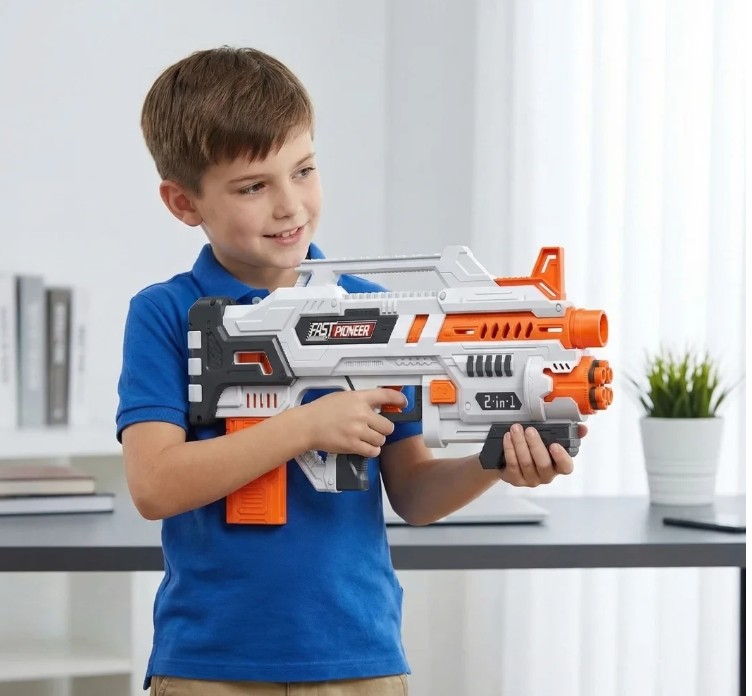 Fast Pioneer Electric and Manual Soft Bullet Toy Gun - BIG533 - Image 2