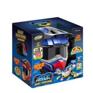 Snapkid Helmet Transforms Racetrack Playset, Blue - SK-637JB