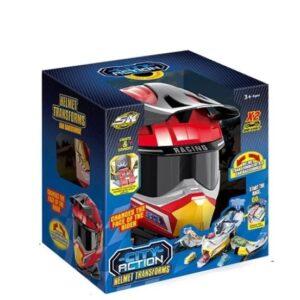 Snapkid Helmet Transforms Racetrack Playset, Red - SK-637XB