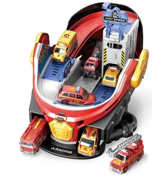 Snapkid Pilot Helmet Racetrack Set, Red - SK-639XB - Image 2