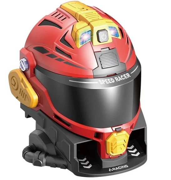 Snapkid Pilot Helmet Racetrack Set, Red - SK-639XB