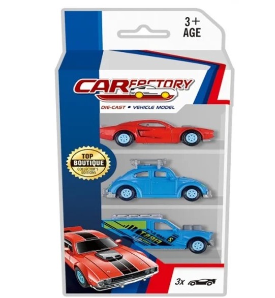 Snapkid Sliding Akloy Car, Assorted 3pieces - SK-S3