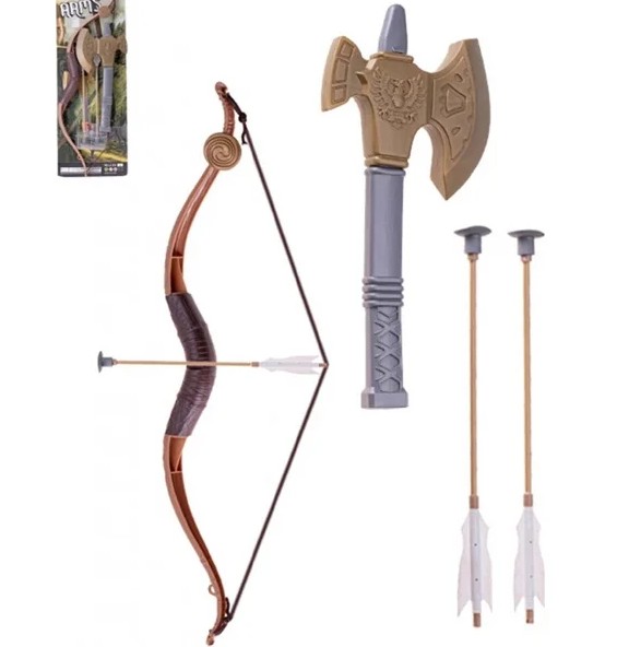 Pocket Toys Warrior Archery Set Bow & Arrow with Axe - 218-3