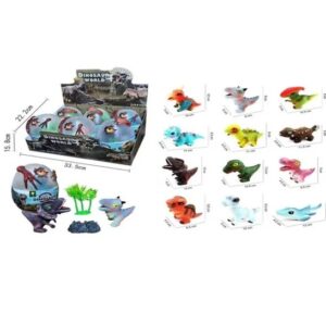 Pocket Toys Dinosaur World Transparent Dino Eggs, Assorted 6pcs - 929-174