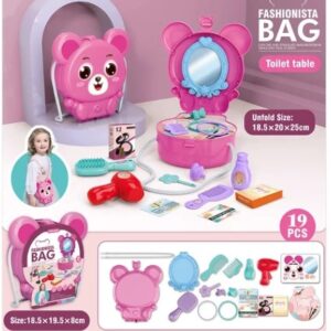 Pocket Toys Dressing Shoulder Bear Bag with Accessories 19 pcs set - KL01-1