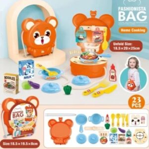 Pocket Toys Household Kitchen Shoulder Bear Bag with Accessories 23pieces Set - KL01-3