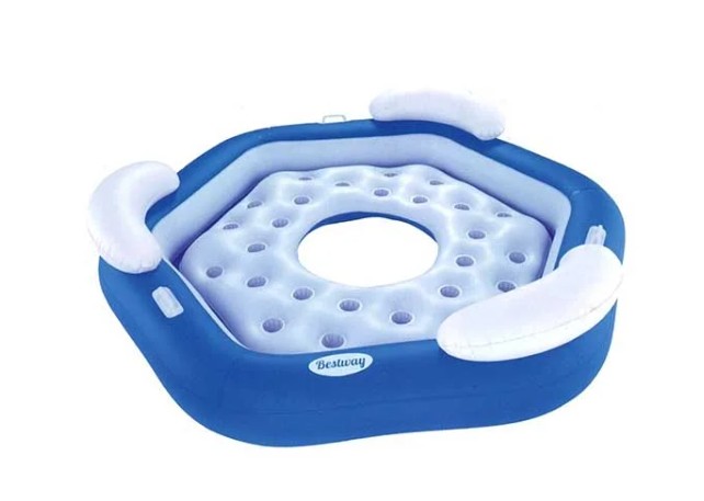 Bestway CoolerZ X3 Inflatable Floating Island, 1.99m x 1.76m - 43111