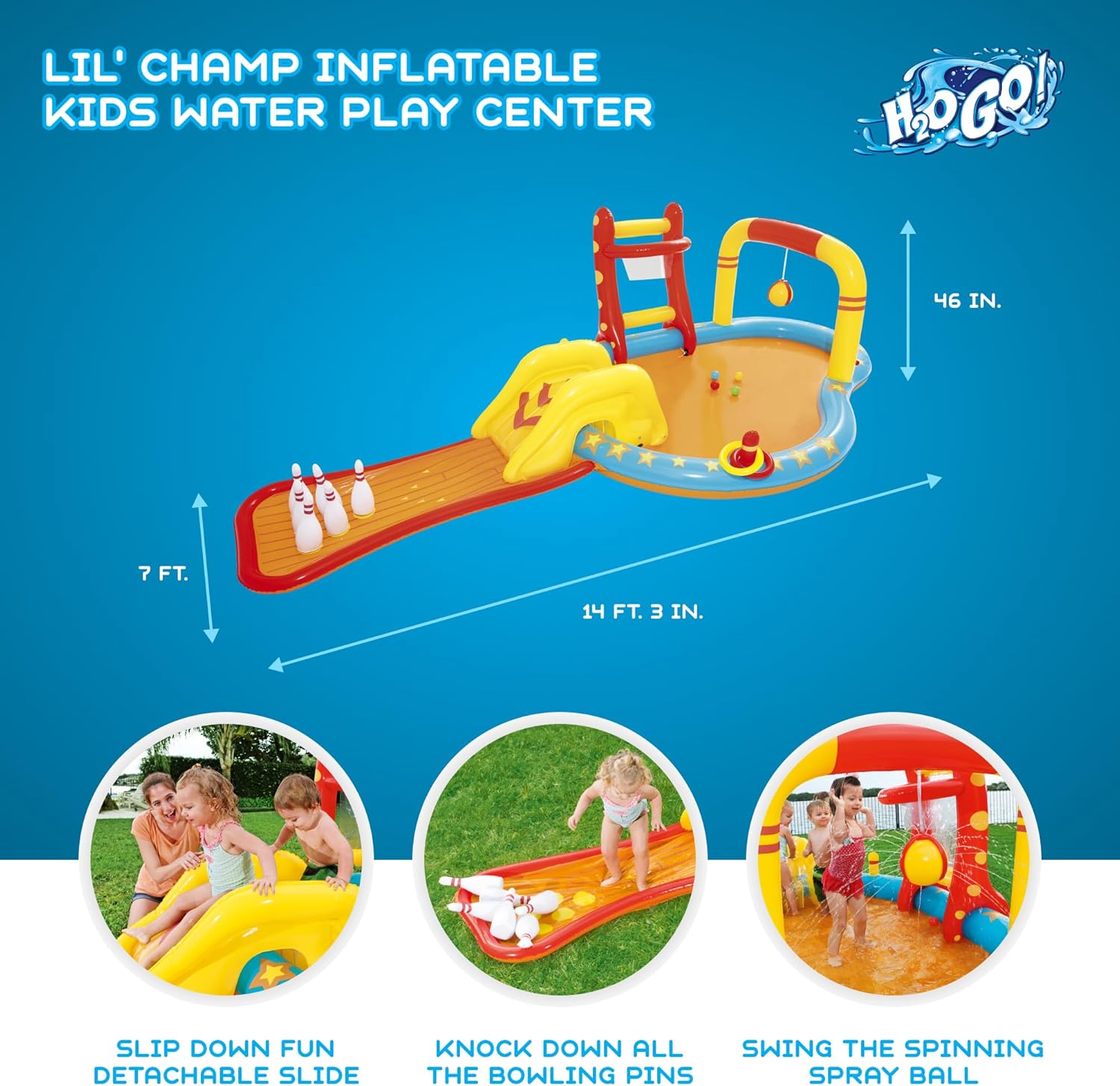 Bestway Lil' Champ Play Center 4.35m x 2.13m x 1.17m - 53068 - Image 6
