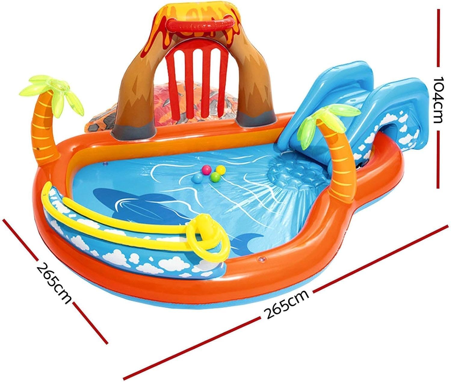 Bestway Lava Lagoon Play Center for Kids 2.65m x 2.65m x 1.04m - 53069 - Image 5