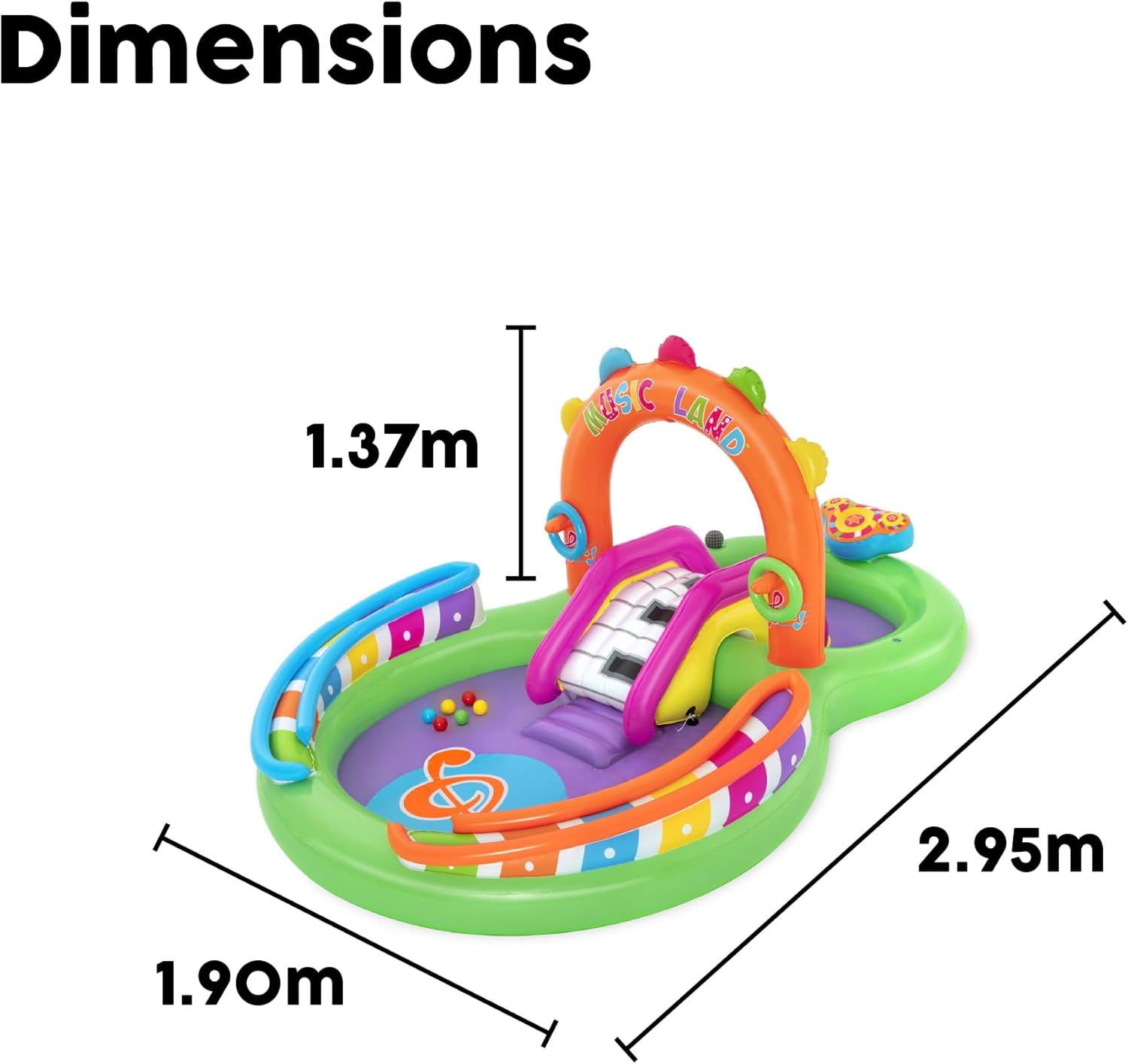 Bestway Sing 'n Splash Play Center 2.95m x 1.90m x 1.37m - 53117 - Image 3