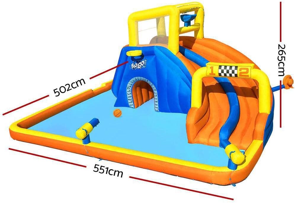 Bestway H2OGO! Super Speed Way Mega Water Park Inflatable Pool, 5.51m x 5.02m x 2.65m - 53377 - Image 2