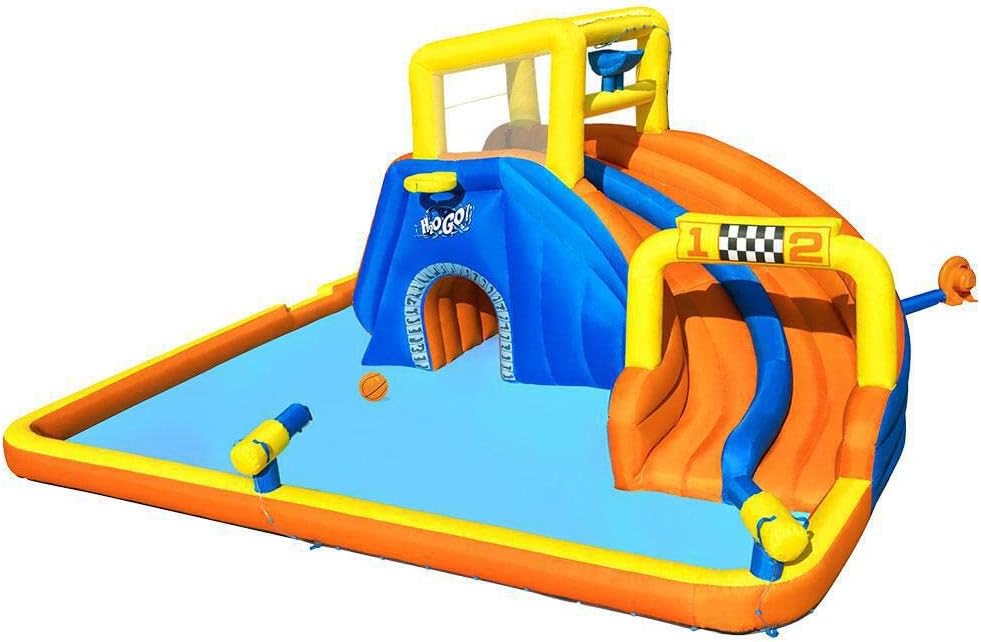Bestway H2OGO! Super Speed Way Mega Water Park Inflatable Pool, 5.51m x 5.02m x 2.65m - 53377