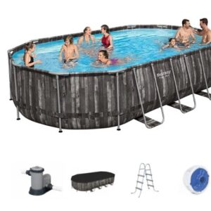 Bestway Oval Pool Set, 6.10m x 3.66m x 1.22m - 5611R