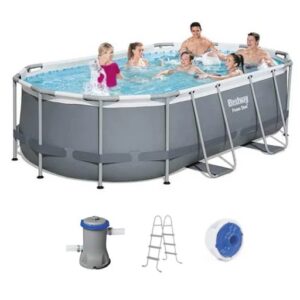 Bestway Power Steel Oval Pool Set, 4.27m x 2.50m x 1.00m - 56620