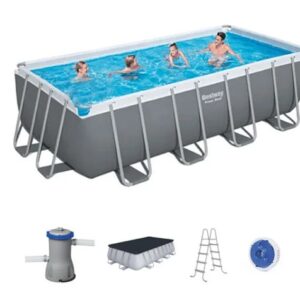 Bestway Power Steel Rectangular Pool Set, 4.88m x 2.44m x 1.22m - 56670
