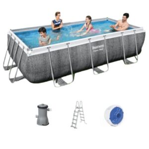 Bestway Power Steel Rectangular Pool Set, 4.04m x 2.01m x 1.00m - 56721