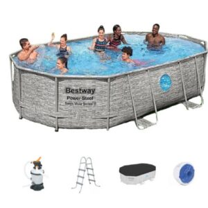Bestway Oval Pool Set, 4.88m x 3.05m x 1.07m - 56946