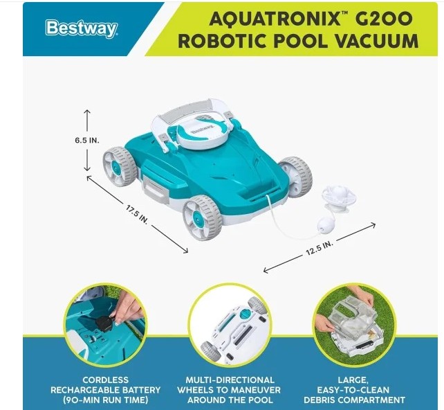 Bestway AquaTronix G200 Robotic Pool Vacuum - 58765 - Image 2