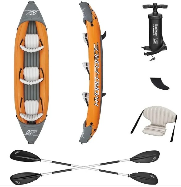 Bestway Hydro-Force 3 Person Inflatable Kayak Set, 3.81m x 1.00m - 65132
