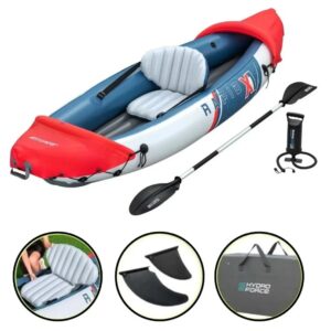 Bestway Hydro Force Rapid X1 Single Seat Kayak Set, 2.9m x 91cm Multi-Colour - 65176