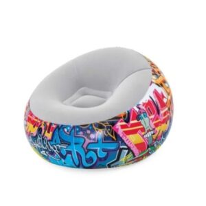 Bestway Inflate-A-Chair Graffiti Air Chair, 1.12m x 1.12m x 66cm - 75075