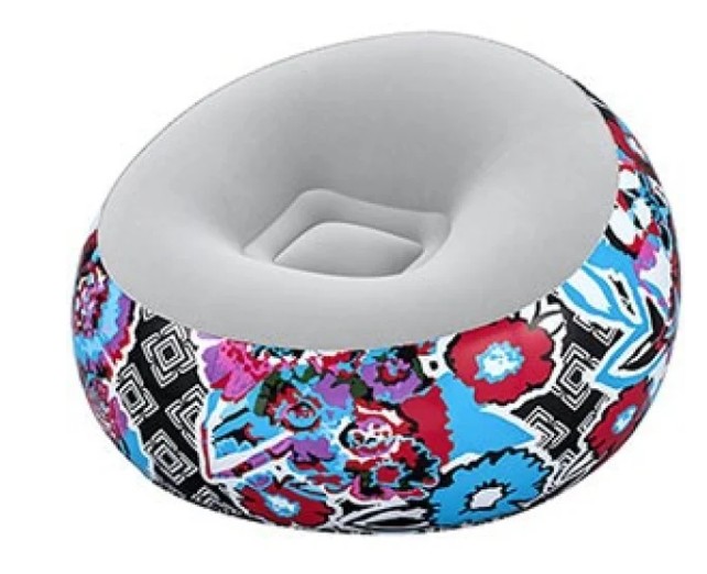 Bestway Inflatable Armchair Single Chair, Multicolour, 1.12m x 1.12m x 66cm - 75111