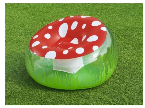 Bestway Mighty Mushroom Kids Inflatable Air Chair, 1.12m x 1.12m x 66cm - 75123 - Image 2