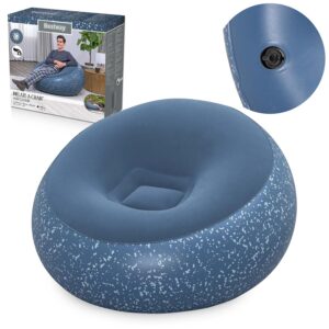 Bestway Inflatable Chair Inflate-A-Chair 1.12m x 1.12m x 66cm, Blue - 75154