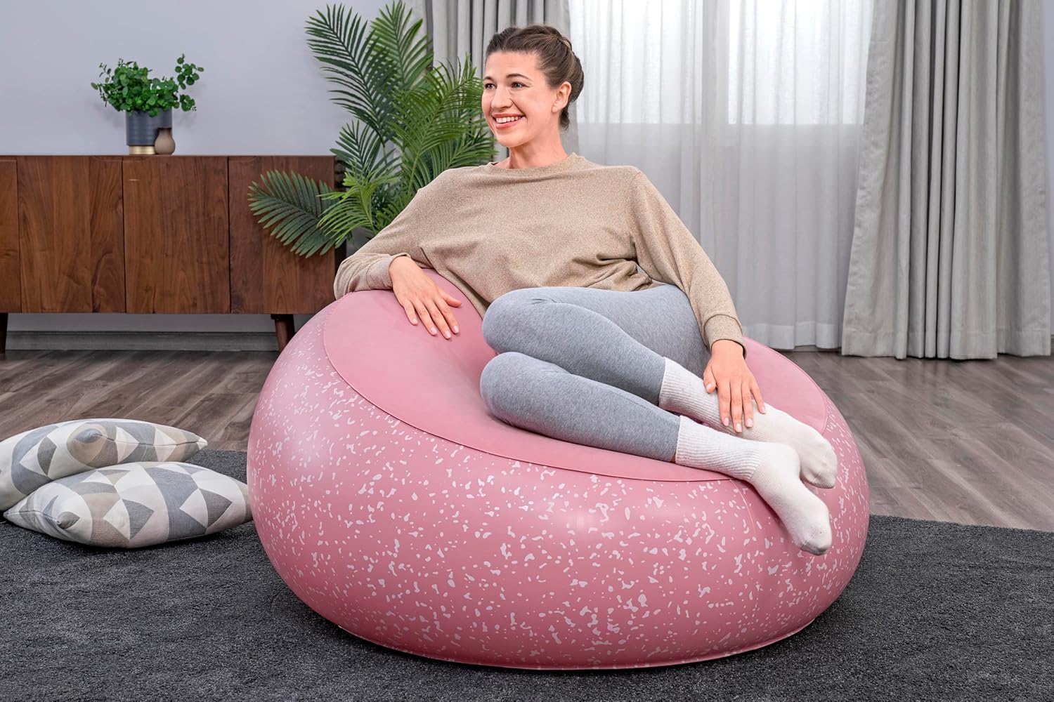 Bestway Inflatable Chair Inflate-A-Chair 1.12m x 1.12m x 66cm - 75155 - Image 3