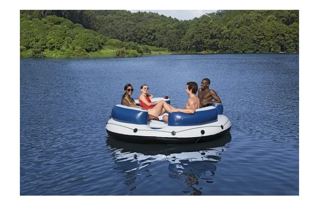 Bestway Lazy Dayz Island Inflatable Boat 2.56m X 2.56m - 43536 - Image 3