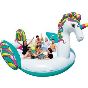 Bestway 5.90m x 4.04m Giant Unicorn Floating Swimming Island - 43228