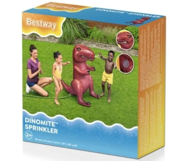 Bestway 99cm x 76cm x 1.22m Inflatable Sprinkler Dinosaur - 52294 - Image 2