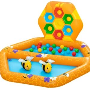 Bestway 1.27m x 1.19m x 61cm Lil' Beehive Baby Pool & Ball Pit - 52639