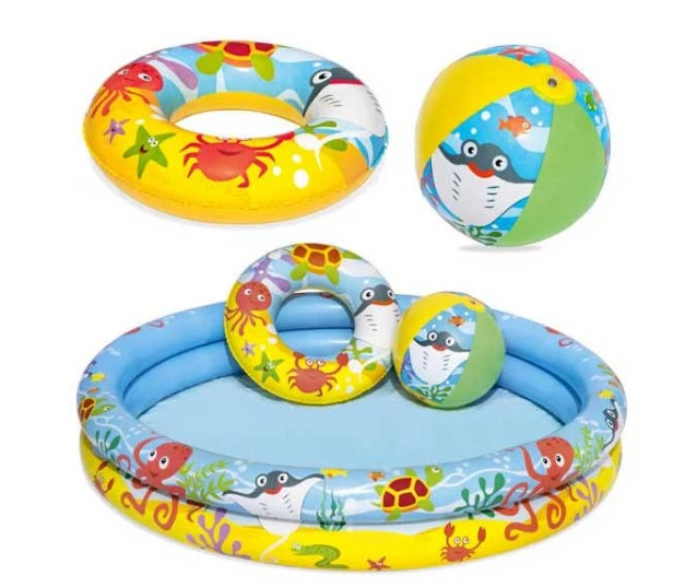 Bestway Play Pool 3-in-1 Set, 1.22m x 20cm - 51124