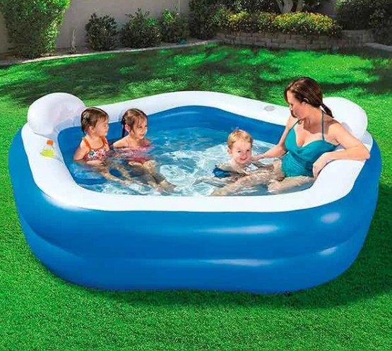 Bestway Family Fun Pool, 2.13m x 2.06m x 69cm - 54153 - Image 2