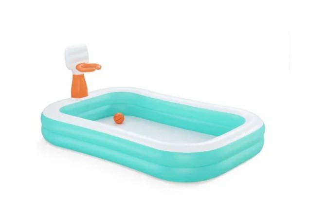 Bestway Dunk n' Splash Inflatable Family Pool with Basketball Hoop, 2.51m x 1.68m x 1.02m - 54445 - Image 3