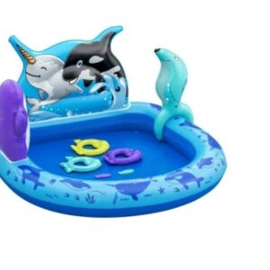 Bestway Polar Pals Kids Inflatable Water Play Center and Pool 1.34m x 1.31m x 73cm - 53156