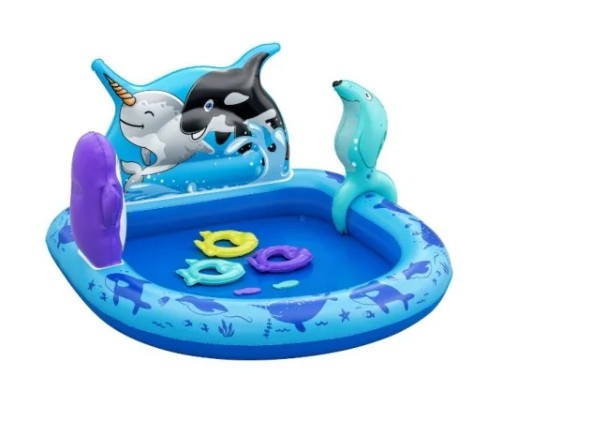 Bestway Polar Pals Kids Inflatable Water Play Center and Pool 1.34m x 1.31m x 73cm - 53156