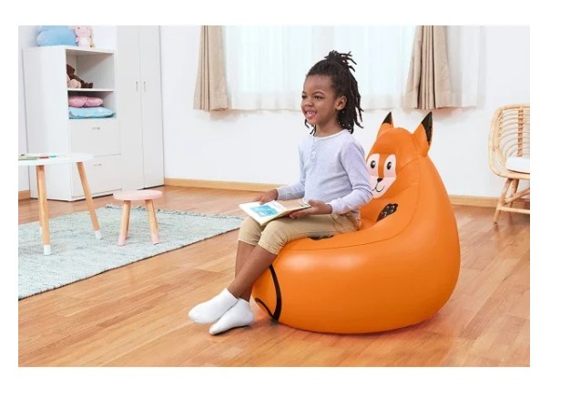Bestway Cozy Critters Inflatable Armchair, 72cm x 72cm x 64cm, Fox - 75116-03 - Image 3